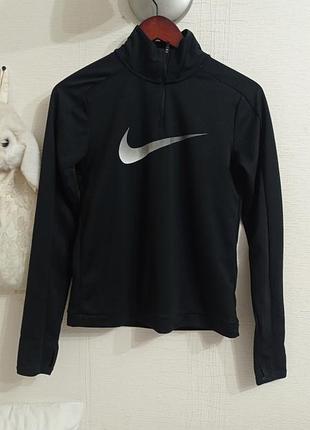 Спортивний лонгслів nike running dri-fit з великим рефлективним лого.