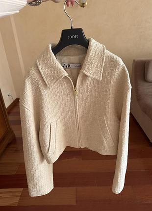 Твидовый пиджак zara p.s