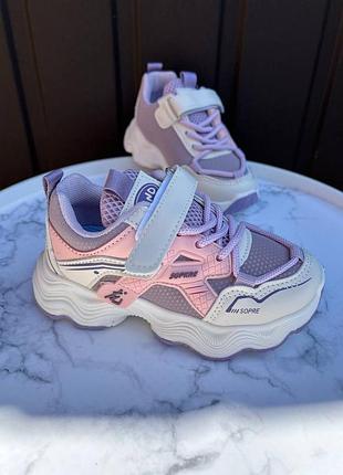 Дитячі кросівки для дівчинки на липучці