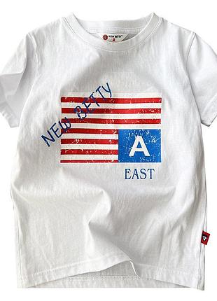 Футболка детская new betty арт.7189 122-128 см белый