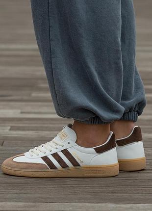 Кросівки adidas spezial white beige brown