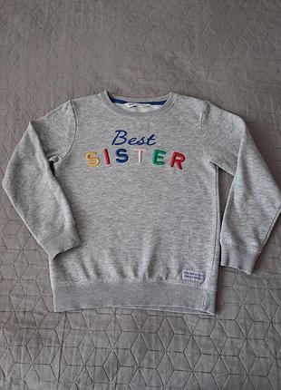 Утеплений світшот, кофта, светр h&m  7-8 років (122-128 см)