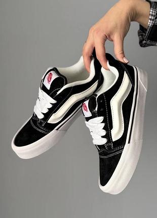 Кеди vans knu skool black/white