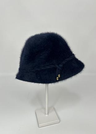 Жіночий капелюшок kangol design хутряний синій made in england