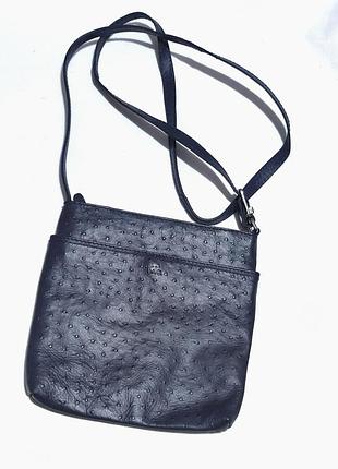 Tula leather кожаная сумка страус кроссбоди /14446/