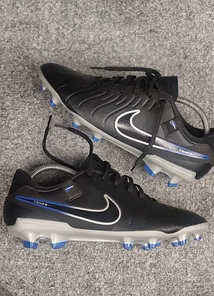 Футбольные бутцы nike timeмpo legend 10 pro fg черные оригинал кроссовки кеды