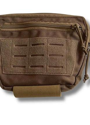 Напашник койот с карманом под баллистический пакет 20x26x6 см molle velcro-панельуниверсальный органайзе dm-11