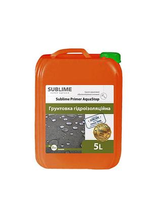 Грунтовка гидроизоляционная глубокопроницаемая с антисептиком 1:4 sublime primer aquastop euro, 5 л