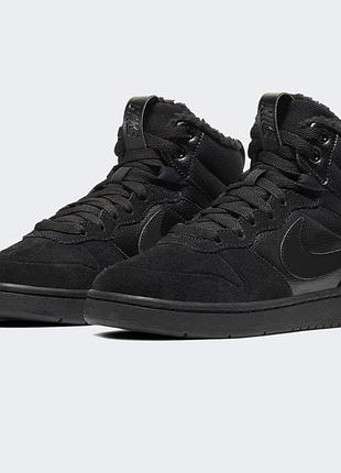 Утепленные высокие кроссовки кеды nike из замши, натуральные хайтопы nike на меху 35 р.