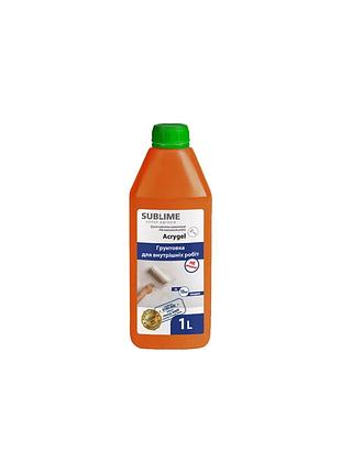 Грунтовка для внутренних работ 1:4 acrygel euro, 1л