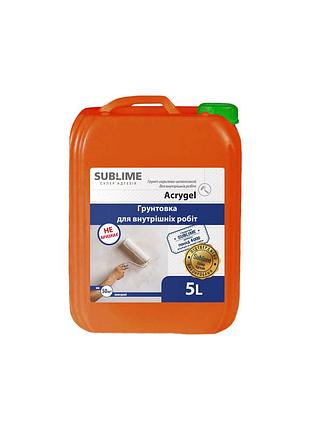 Грунтовка для внутренних работ 1:4 acrygel euro, 5 л