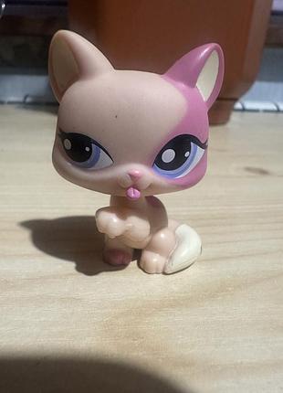 Lps #1402 рожевий кіт облизує лапку (littlest pet shop) оригінал