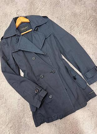 Тренч синій плащ