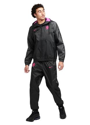 Костюм chelsea f.c. thirdmen's nike football hooded woven tracksuit fz3804-010