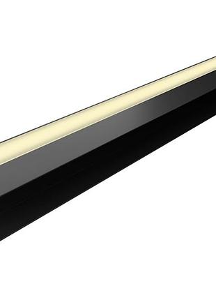 Светильник светодиодный для мебельных полок n38-600 600мм 12v 7,8w 4500k нейтрально белый светло черный корпус черный провод 2м