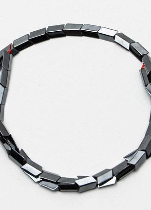 Бусины из гематита стрелка d-6х10х3мм+- l-40см+- на леске