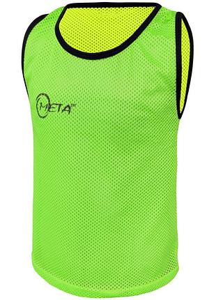 Манишка реверсная meta reversible training bib зеленый, желтый уни l 2900121001