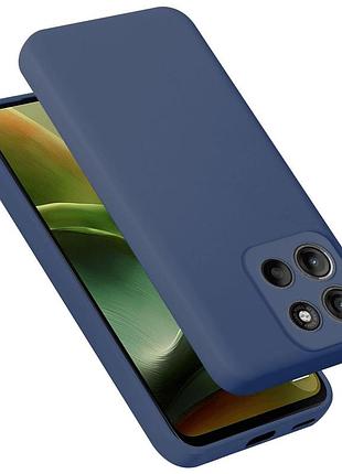Чехол fiji full soft premium для motorola g86 power противоударный бампер с микрофиброй dark blue
