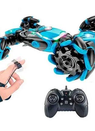 Радиоуправляемая машинка перевёртыш racing stunt 666-809ba пульт управления + пульт на руку