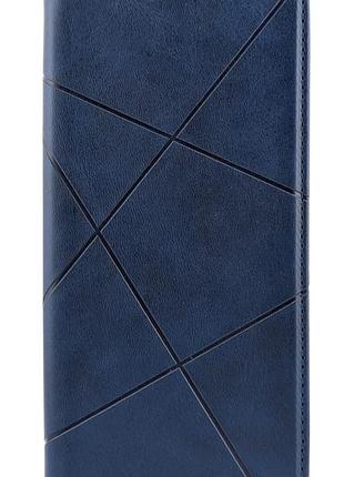 Чохол книжка business leather для poco c85 4g eu (european version код моделі 25078pc3ee) з підставкою темно-синій