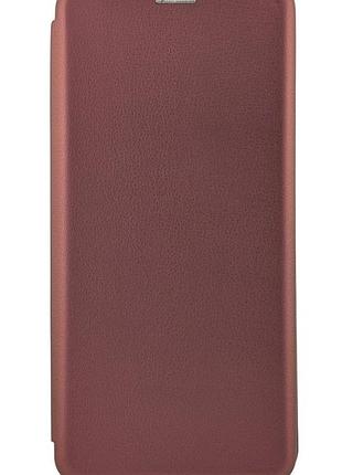 Чехол книжка premium для poco c85 4g eu (european version код модели 25078pc3ee) на магните с подставкой бордовый