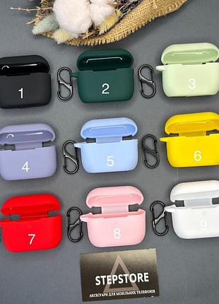Чехол для apple airpods pro 3 силиконовый с карабином противоударный
