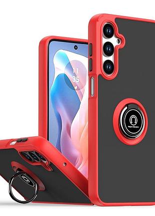 Чохол fiji colorframe для samsung galaxy a26 5g (a266) матовий бампер з кільцем підставкою red