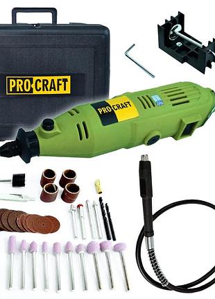 Гравер з гнучким валом procraft pg400 — для різьби, гравіювання та шліфування