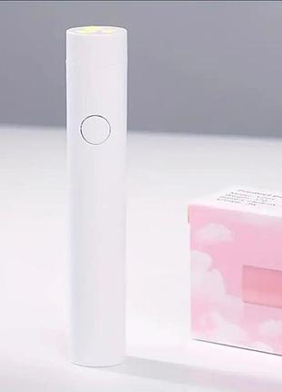 Аккумуляторный портативный uv/led фонарик для маникюра lulaa мгновенная фиксация при наращивании 3 w 395 нм 5 v 1 a белый
