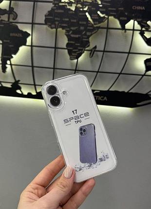 Чехол прозрачный space для iphone 17,прозрачный силиконовый чехол на айфон 17
