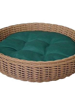 Лежанка (лежак) для кошек и собак из ротанга ручной работы. спальное место xl дерево