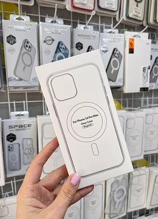 Прозрачный чехол для iphone 14 pro max с magsafe и закрытой камерой, чехол с защитой камеры iphone 14 pro max