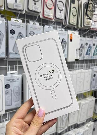 Прозорий чохол для iphone 12 з magsafe та закритою камерою, магнітний чохол з захистом камери iphone 12