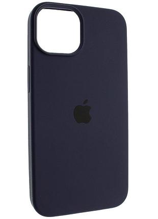 Силиконовый чехол с закрытым низом apple iphone 16 pro max silicon case #08 deep blue