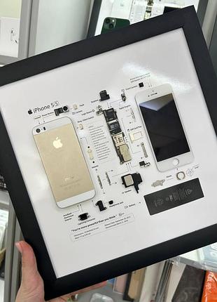 Оригінальний подарунок картина айфон 5s у рамці,картина з розбірним телефоном iphone 5s