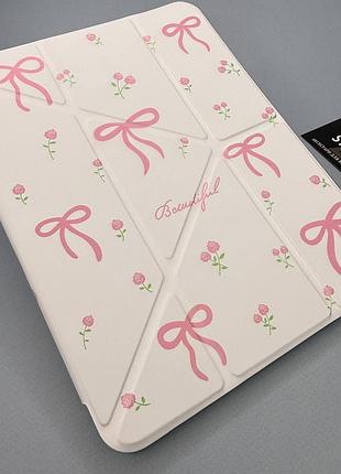 Чохол книжка для ipad 10 10.9 2022 (a16) / 11 2025 з малюнком бантики прозорий слот відділ під apple pencil