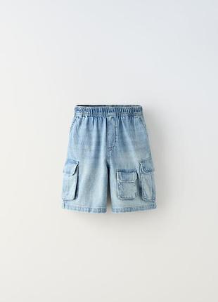 Детские джинсовые шорты для мальчика zara 4110/898 140 см голубой