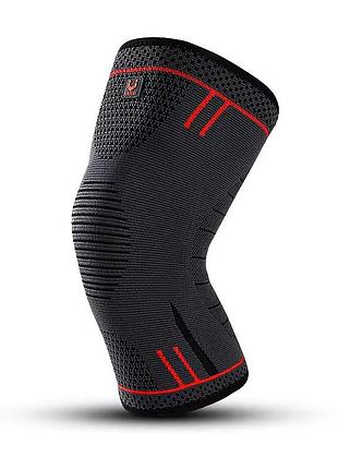 Компресійний бандаж на коліно nrj 080 by velico, червоний, розмір xl (1 шт.) - для спорту, фітнесу, бігу та підтримки суглобів