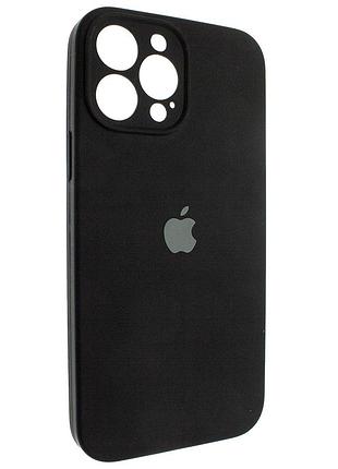 Силиконовый чехол с закрытым низом и камерами apple iphone 16 pro silicon case #18 black