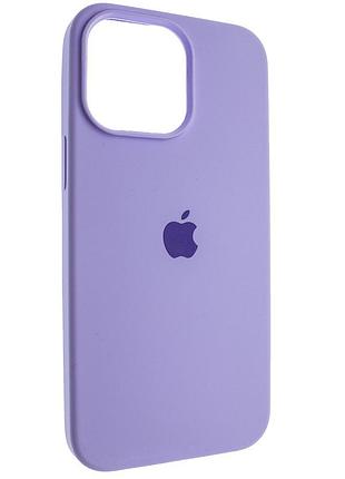 Силіконовий чохол із закритим низом apple iphone 16 pro silicon case #41 viola