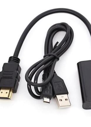 Hdmi в vga адаптер конвертер видео аудио переходник на tv тюнер t2 xbox с бокс преобразователь playstation 3 4
