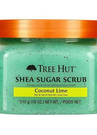 Цукровий скраб для тіла tree hut shea sugar scrub coconut lime, 510 г