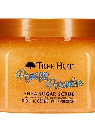 Цукровий скраб для тіла tree hut papaya paradise shea sugar scrub, 510 г