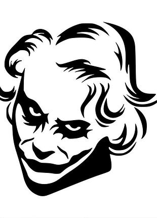 Наклейка джокер joker черный, 20х19 см