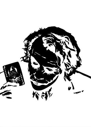 Наклейка джокер joker черный, 33х45 см