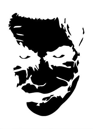 Наклейка джокер joker черный, 60х44 см