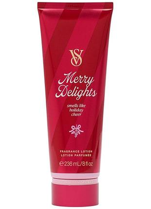 Парфюмированный лосьон для тела victoria’s secret merry delight lotion 236 мл
