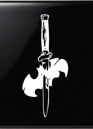 Наклейка джокер joker белый, 25х11 см