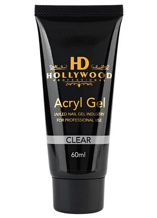 Акригель полигель акрилатик акрил гель прозорий hd hollywood 60 гр