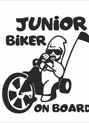 Наклейка «baby biker on board» 30х28см, черный